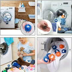 Magic Laundry Ball Kit Reusable Clothes Hair Cleaning Tool Pet Hair Remover
