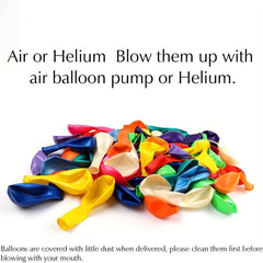 120pcs 30 48 Cm Colorful Rainbow Latex Balloons for Parties & Weddings