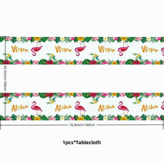 Hawaiian Tropical Party Supplies Set - Disposable Paper Cutlery & Tableware
