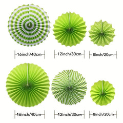 14pcs Green Paper Party Decorations Set for Events