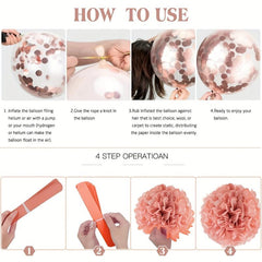 Rose Golden Birthday Party Decorations Set
