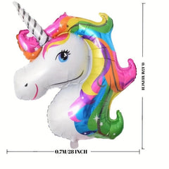 3pcs Unicorn Foil Balloon Rainbow Party Supplies Birthday Decor