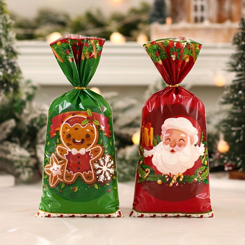 Christmas Candy Gift Packaging Bag with Snowflake Noel Present Bag