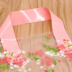 5pcs Pink PVC Satchel Gift Bag Holiday Decor Accessory Party Supplies