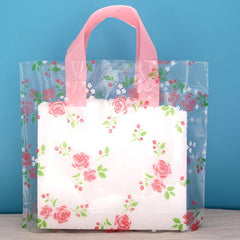 5pcs Pink PVC Satchel Gift Bag Holiday Decor Accessory Party Supplies