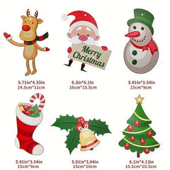 Merry Christmas Hanging Swirl Decorations Pack of 6