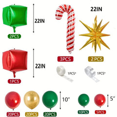 85pcs Christmas Party Decoration Balloon Set Large Arch Christmas Balloon