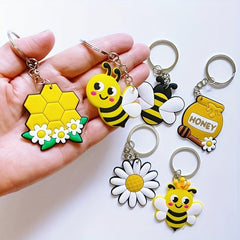 6pcs Little Bee Keychain Bag Pendants Birthday Party Favors