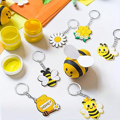 6pcs Little Bee Keychain Bag Pendants Birthday Party Favors