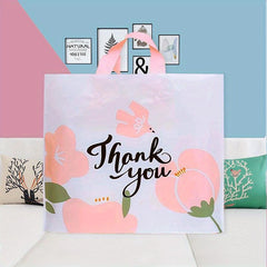 5pcs Flower Print Gift Bags Thank You Bags for Parties Summer B