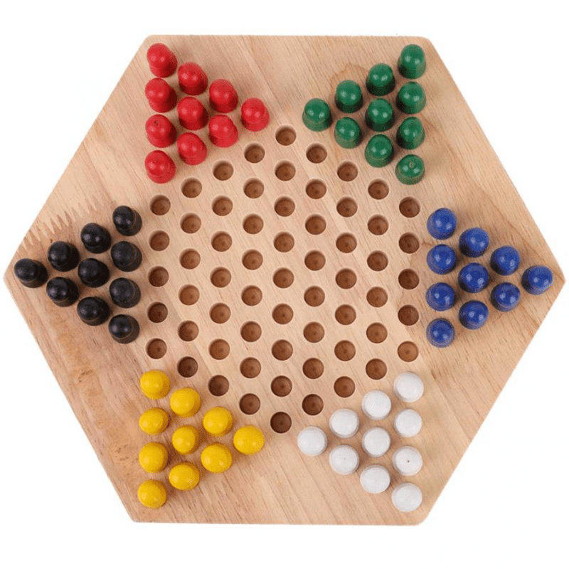 Educational Chinese Chess Game Set for Kids Wooden Checkers and Chess