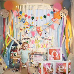 33pcs One Balloon Boxes 1st Birthday Decorations For Girls Boys With ONE Letter
