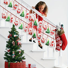 24pcs Christmas Advent Calendar Burlap Hanging Gift Bags