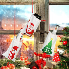 24pcs Christmas Advent Calendar Burlap Hanging Gift Bags