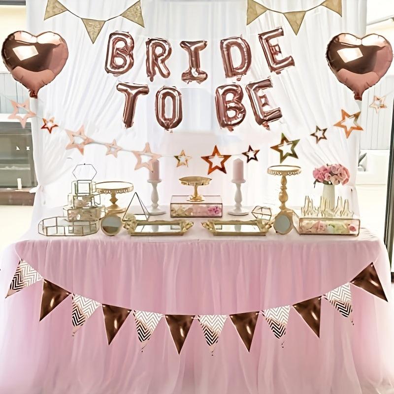 Rose Gold Hen Party Decorations Set with Bride to Be Balloons
