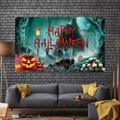 Happy Halloween Banner 109 x179 cm Scary Horror Themed Party Decoration