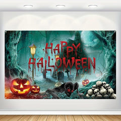 Happy Halloween Banner 109 x179 cm Scary Horror Themed Party Decoration