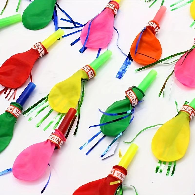 20pcs Whistle Golden Silk Balloon Party Supplies