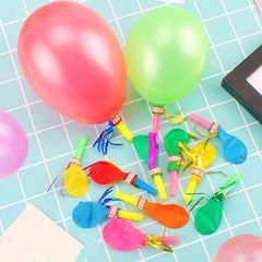 20pcs Whistle Golden Silk Balloon Party Supplies