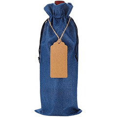 12pc Reusable Burlap Wine Bag Drawstring Gift Bags Christmas Wedding