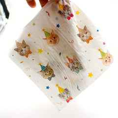 20pcs Happy Birthday Cat Napkin Set Tableware Favors Decorations