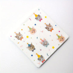 20pcs Happy Birthday Cat Napkin Set Tableware Favors Decorations