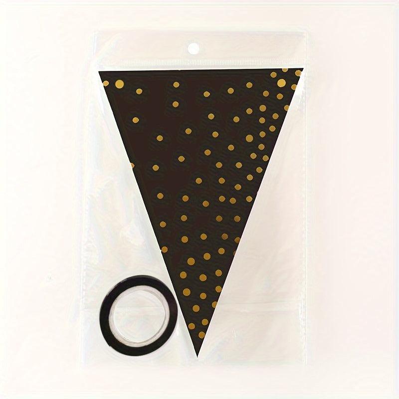 10pcs Party Dress Up Pennant Bronzing Dot Pennant Decoration Bunting
