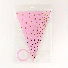 10pcs Party Dress Up Pennant Bronzing Dot Pennant Decoration Bunting