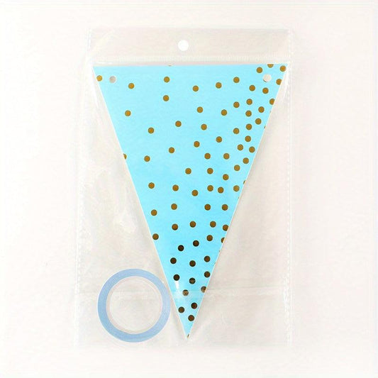 10pcs Party Dress Up Pennant Bronzing Dot Pennant Decoration Bunting