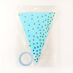 10pcs Party Dress Up Pennant Bronzing Dot Pennant Decoration Bunting