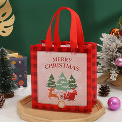 4pcs Waterproof Christmas Tote Bags Non Woven Snack and Gift Bags