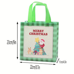 4pcs Waterproof Christmas Tote Bags Non Woven Snack and Gift Bags