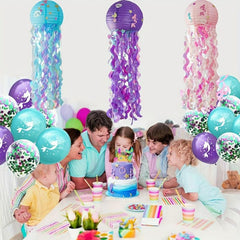 Hanging Jellyfish Lanterns Mermaid Party Supplies Under The Sea Theme Decor