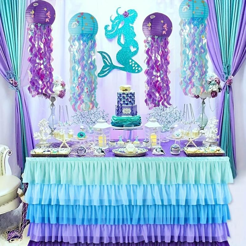 Hanging Jellyfish Lanterns Mermaid Party Supplies Under The Sea Theme Decor