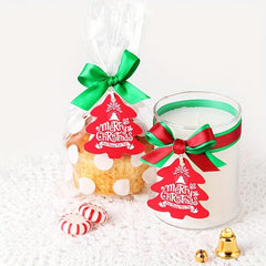 Christmas Decoration Red Green Hanging Sign Small Card Rope