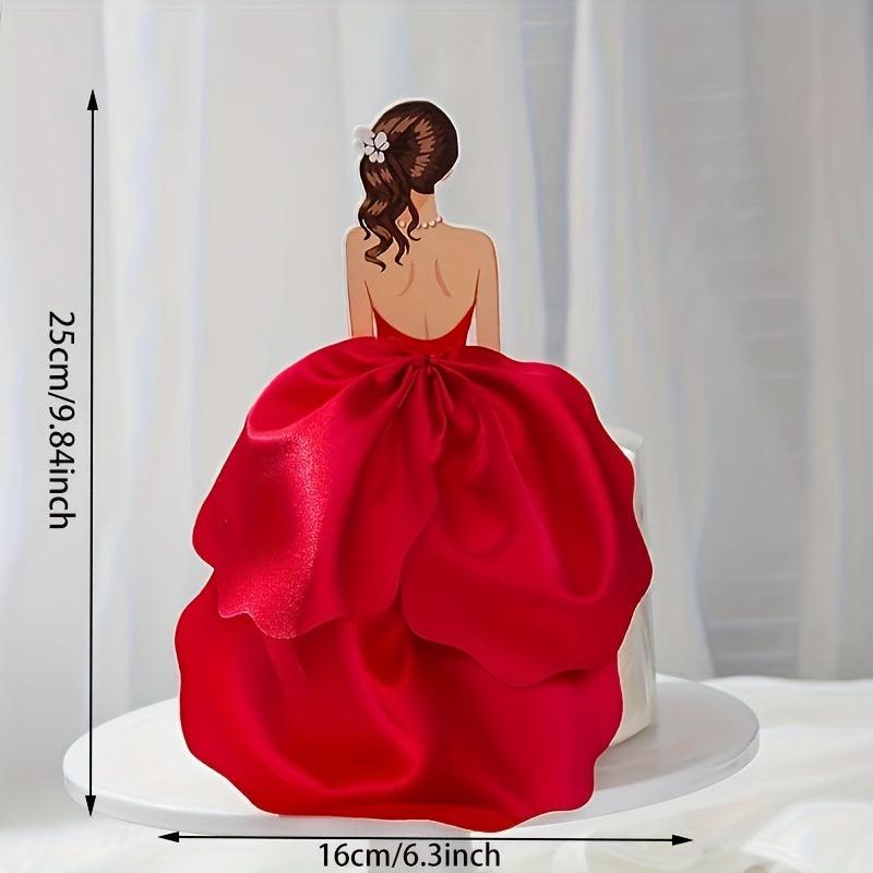 1pc Goddess Silk Gauze Dress Back View Insert 25x15cm