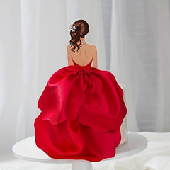 1pc Goddess Silk Gauze Dress Back View Insert 25x15cm