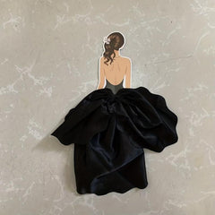 1pc Goddess Silk Gauze Dress Back View Insert 25x15cm