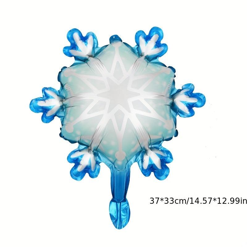 Christmas Snowflake Shaped Balloons - Party Decoration Supplies