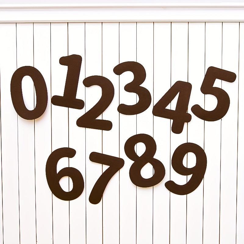 Felt Coffee Non woven Fabric Numbers Birthday Decoration