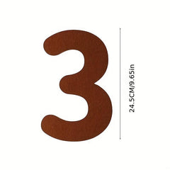 Felt Coffee Non woven Fabric Numbers Birthday Decoration