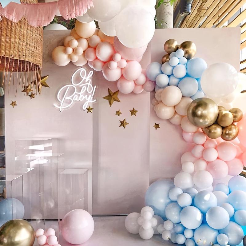 Gender Reveal Balloon Arch Pink & Garland Kit Pastel Party Decoration