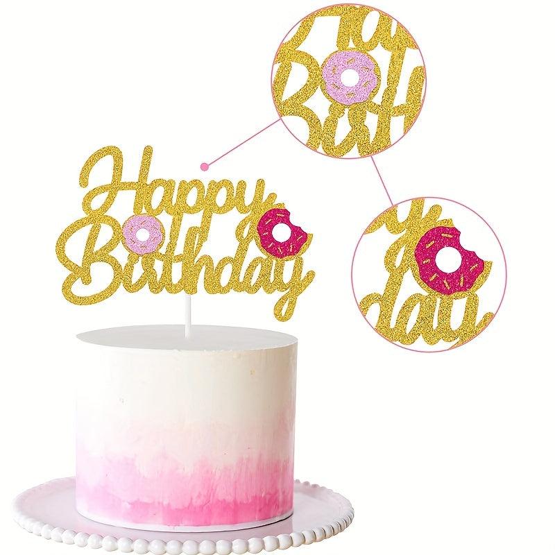 Sparkly Cake Topper Birthday Party Decor Supplies