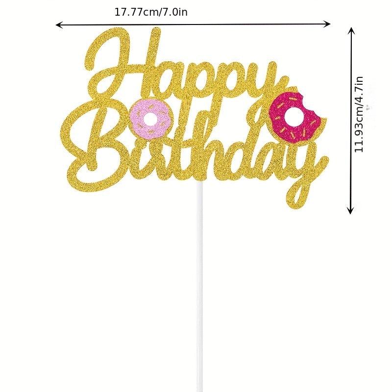 Sparkly Cake Topper Birthday Party Decor Supplies