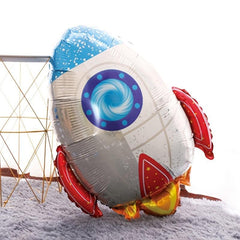 Space Theme Party Backdrop Decoration Aluminum Foil Balloon Spaceman Rocket Film