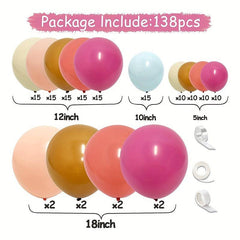 138pcs Candy Balloon Garland Party Decoration