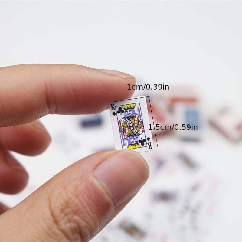 4pcs Mini Small Poker Cards Props Party Self teaching Unusual Items
