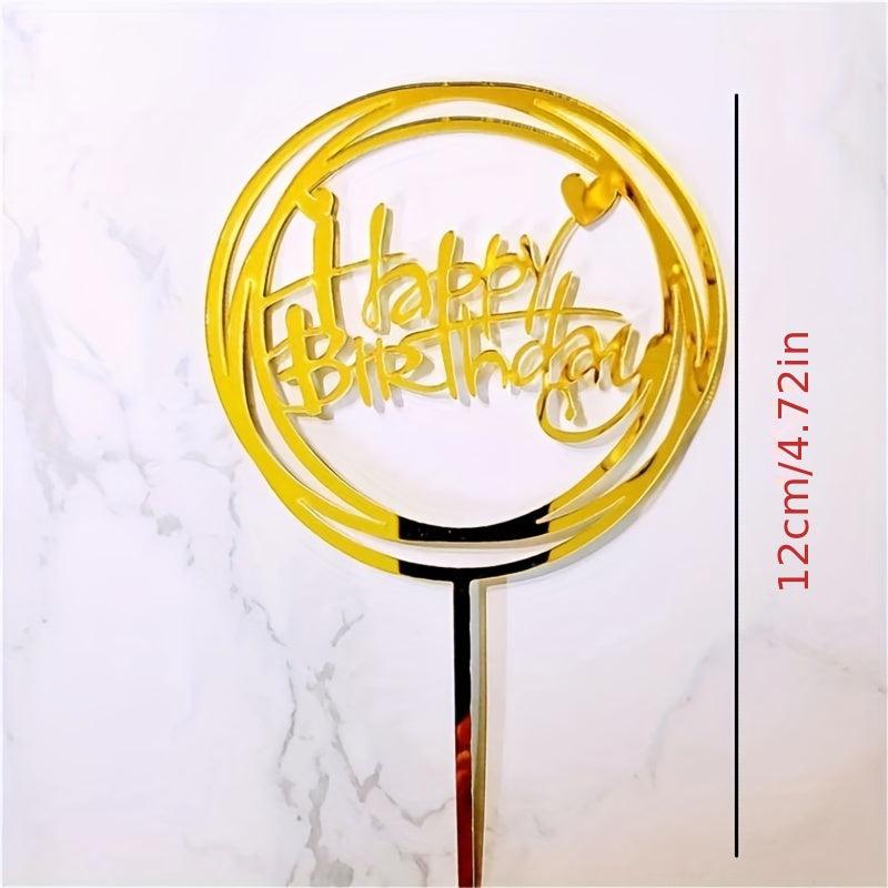 Acrylic Birthday Cake Insert Square Happy Birthday Cake Decoration