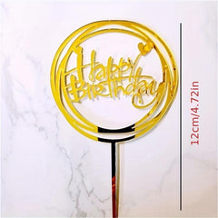 Acrylic Birthday Cake Insert Square Happy Birthday Cake Decoration
