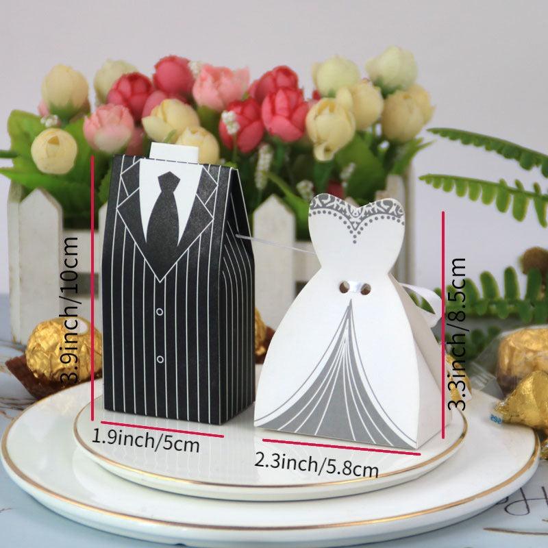 European Style Wedding Candy Box Party Gift Set for Bride and Groom